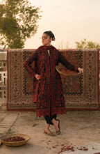 Casual Lite HER Summer Embroidered Cotton Lawn Stitched 3 Piece Suit - Aurevine - CL26HER - Black - Festive Collection