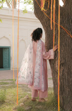 Casual Lite HER Summer Embroidered Cotton Lawn Stitched 3 Piece Suit - Petaline - CL26HER - Pink - Festive Collection