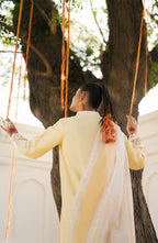 Casual Lite HER Summer Embroidered Cotton Lawn Stitched 3 Piece Suit - Soft Sol - CL26HER - Yellow - Festive Collection