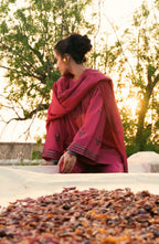 Casual Lite HER Summer Embroidered Cotton Lawn Stitched 3 Piece Suit - Veloura - CL26HER - Maroon - Festive Collection