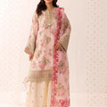 Ethnic Eid Edit Barocia Silk 3 Piece Suit Pink
