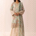 Ethnic Eid Edit Barocia Silk Mint 3 Piece Suit